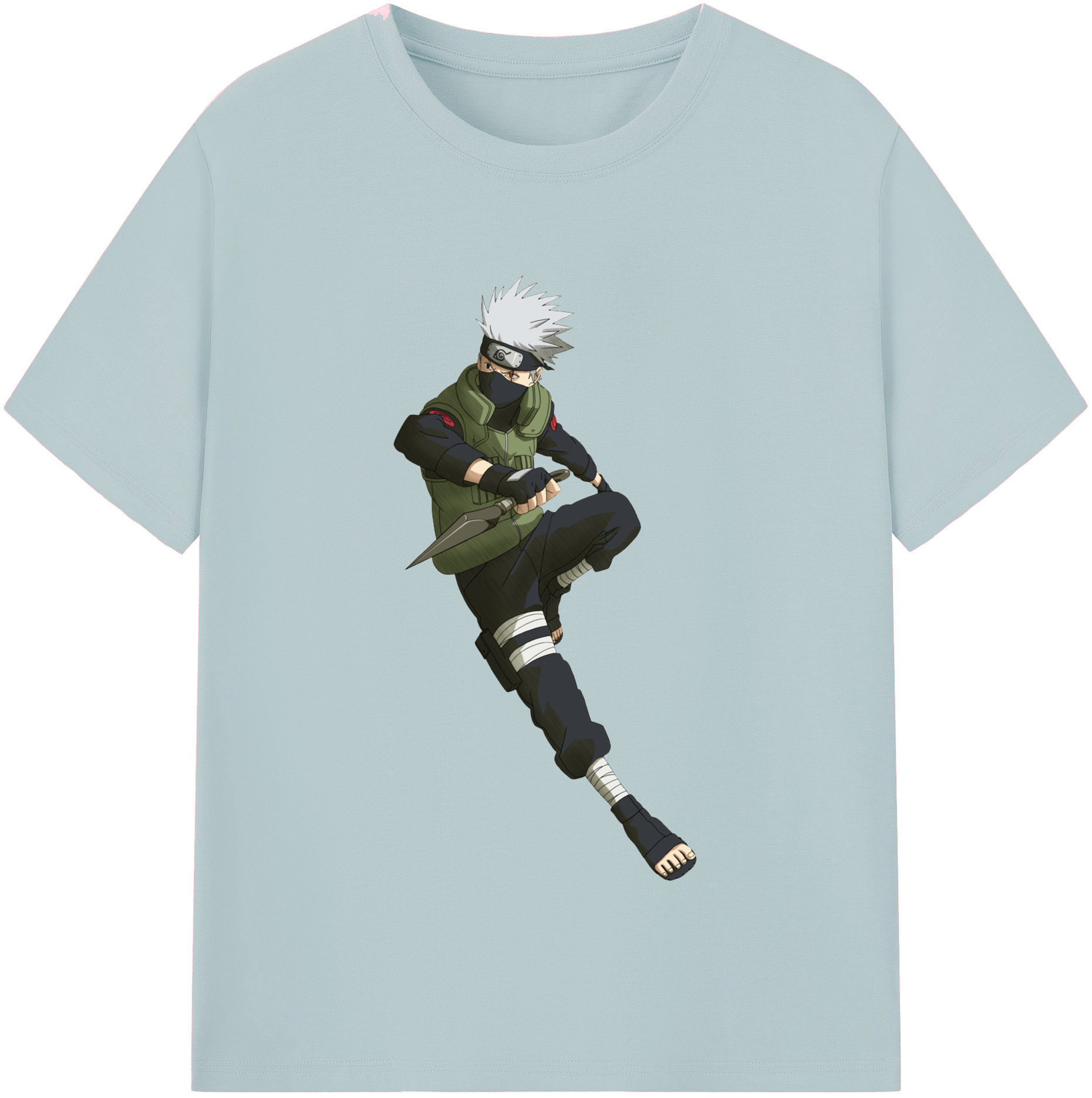 （画像用） NARUTO -ナルト- はたけ カカシ Hatake Kakashi 綿100％半袖Tシャツ（フロントプリント）